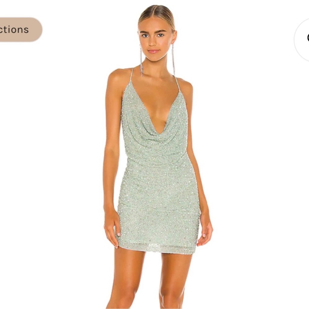 Retrofete Ocean Blue Sequin Dress with Tags
